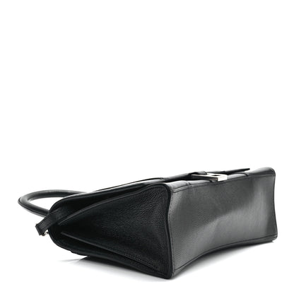 Balenciaga Grained Calfskin Medium Hourglass Top Handle Bag Black 3 of 8