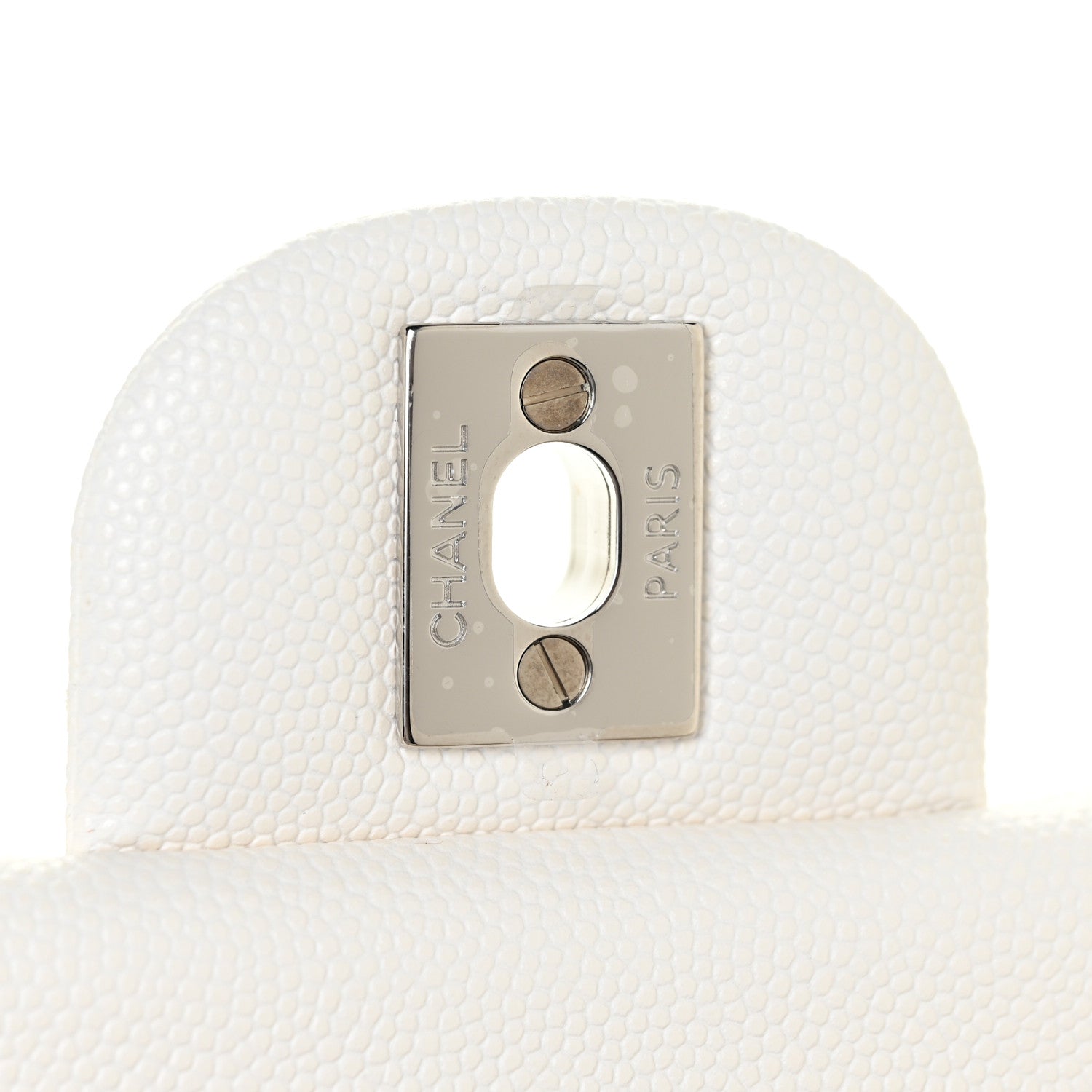 Chanel Caviar Quilted Medium Double Flap White 11 of 13