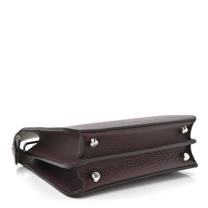 Fendi Cuoio Romano Vitello Cover Glazed Fabric Bi-Color FF 1974 Mini Peekaboo I SEE U Satchel  Ghianda Grezzo 3 of 13