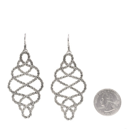 John Hardy Sterling Silver Classic Chain Braided Drop Earrings 2 of 4