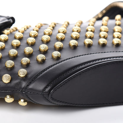 Alexander McQueen Calfskin Studded De Manta Clutch Black 8 of 10