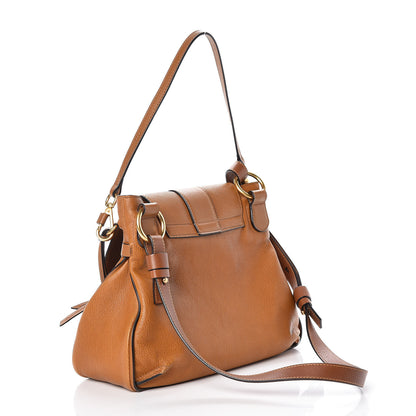 Chloe Grained Lambskin Small Lexa Shoulder Bag Mustard Brown 3 of 8