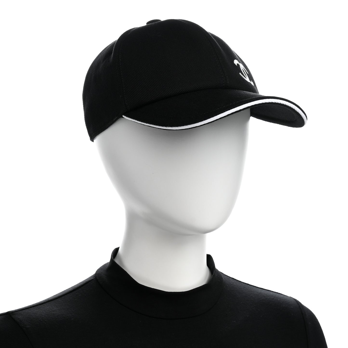 Cotton CC Cap Hat Black White