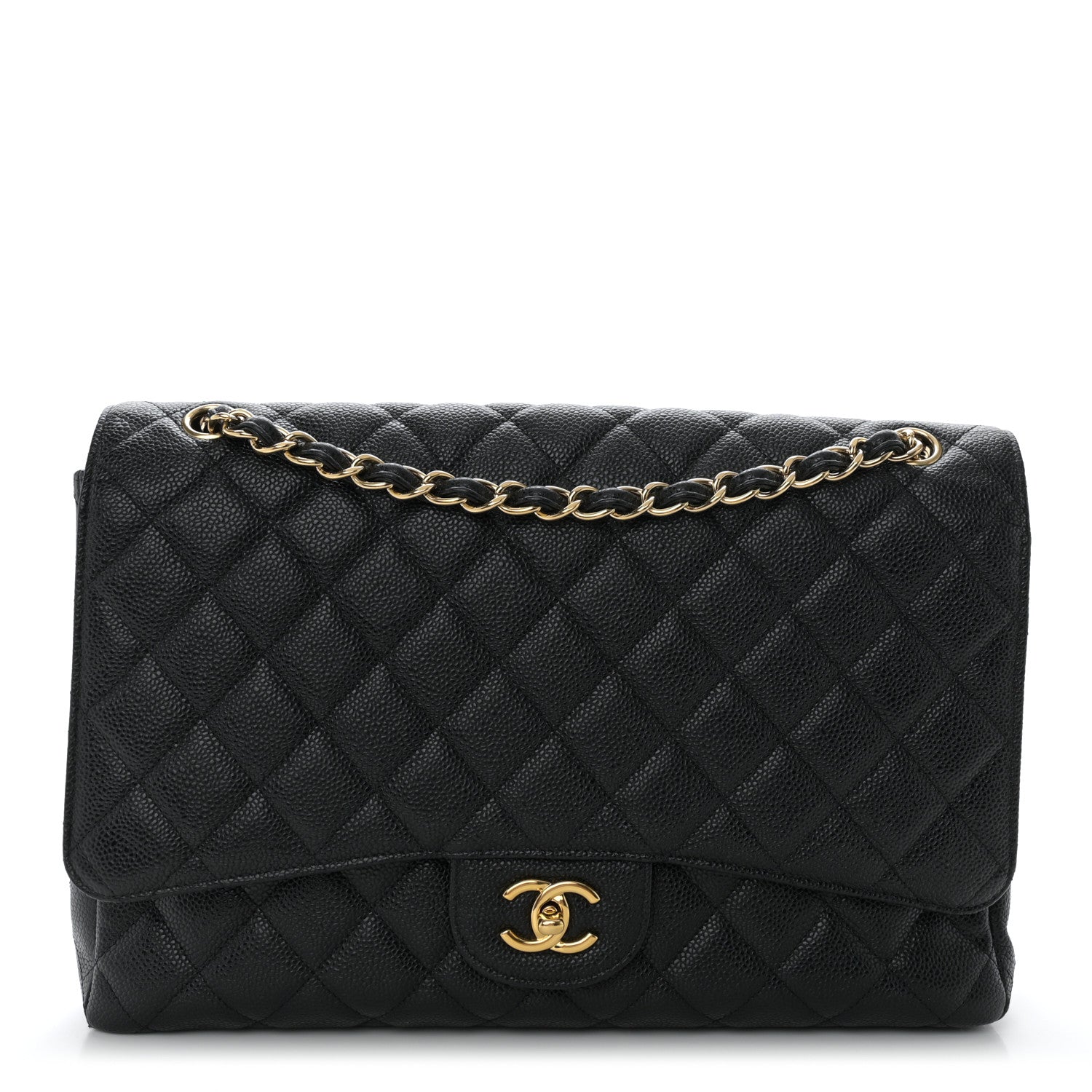 Chanel Caviar Quilted Maxi Single Flap Black 1 of 11