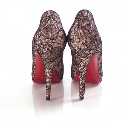 Christian Louboutin Lace Yo Yo Zeppa Platform Peep Toe Pumps 38.5 3 of 7