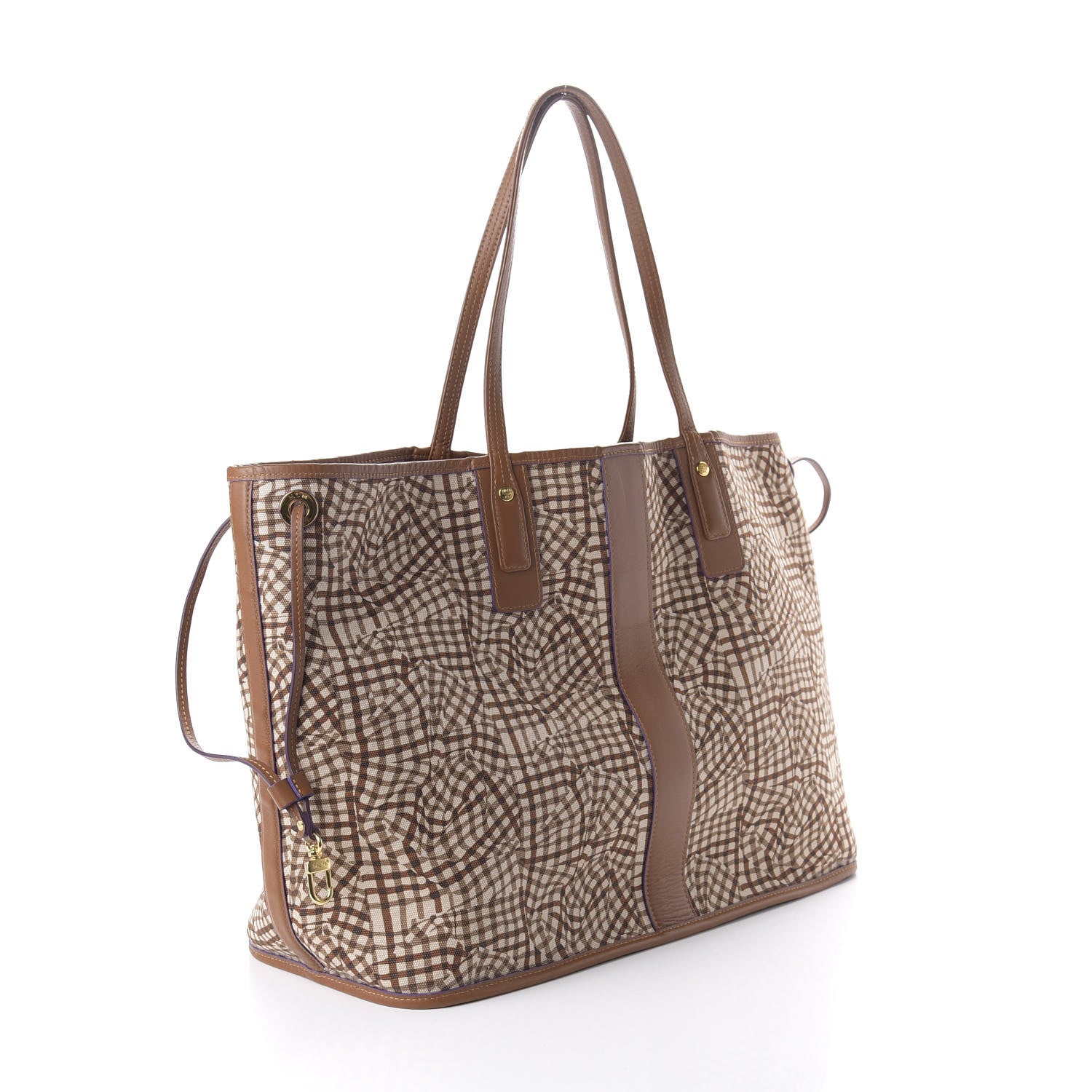 MCM Visetos Large Liz Reversible Shopper Tote Cognac 10 of 15