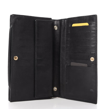 Fendi Nappa Logo Embossed Long Wallet On Chain Black 5 of 11