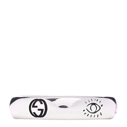 Gucci Sterling Silver Blind for Love Band Ring 63 10.25 3 of 5