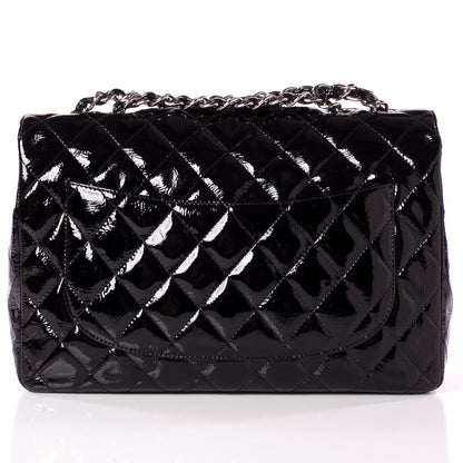 Chanel Distressed Patent Jumbo Single Flap Black 4 of 10