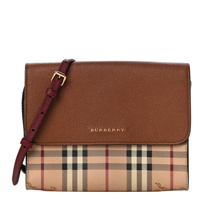 Burberry Haymarket Check Small Loxley Crossbody Bright Toffee 1 of 9