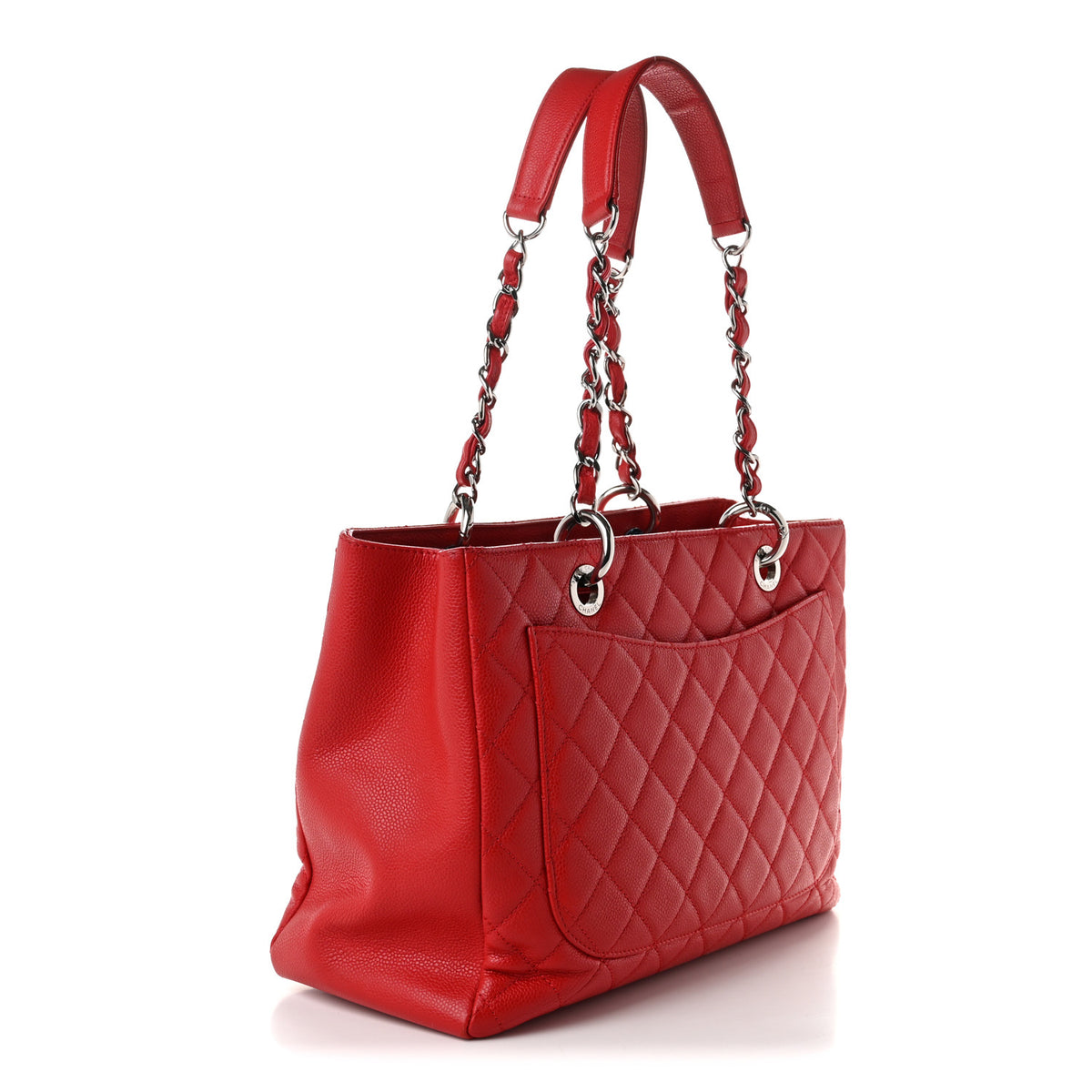Caviar Quilted Grand Shopping Tote GST Red