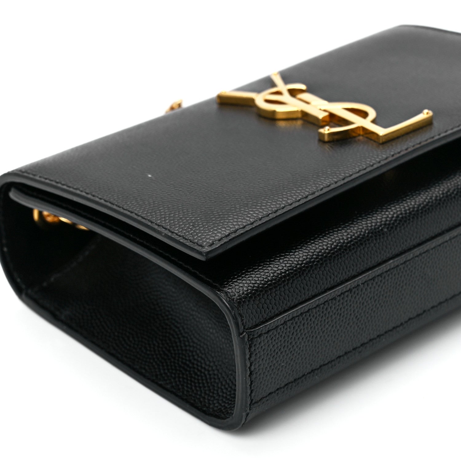 Saint Laurent Grain De Poudre Small Monogram Kate Satchel Black 10 of 11