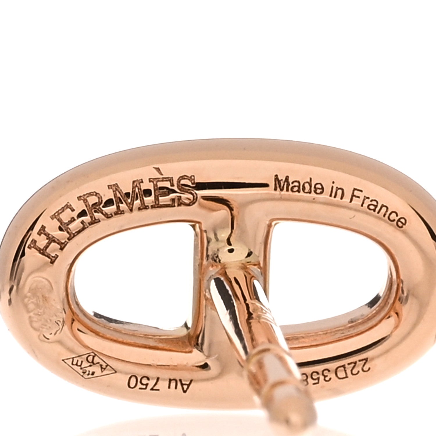 Hermes 18K Rose Gold TPM Farandole Stud Earrings 4 of 5