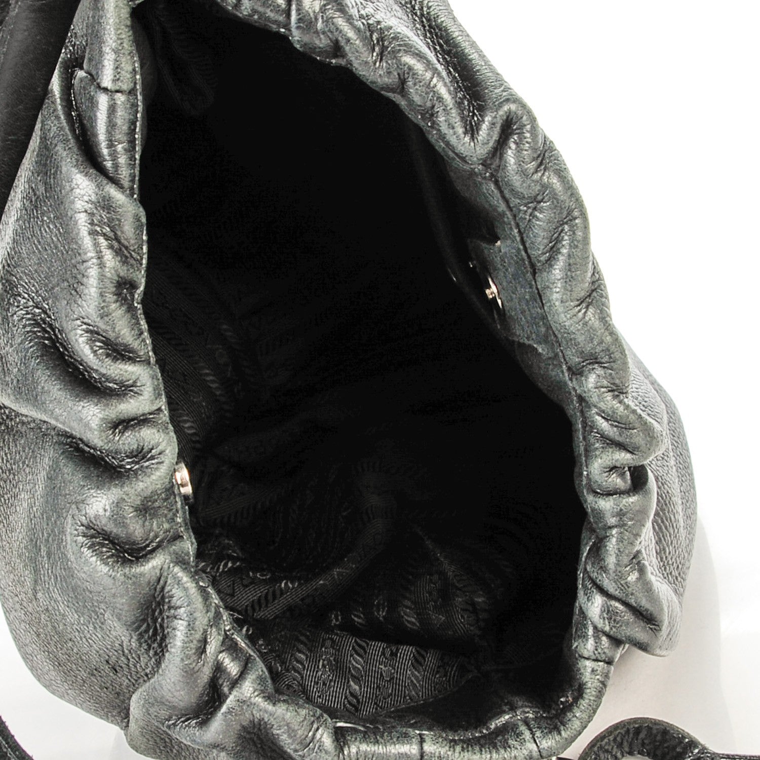 Prada Cervo Deerskin Shoulder Nero Black 5 of 8