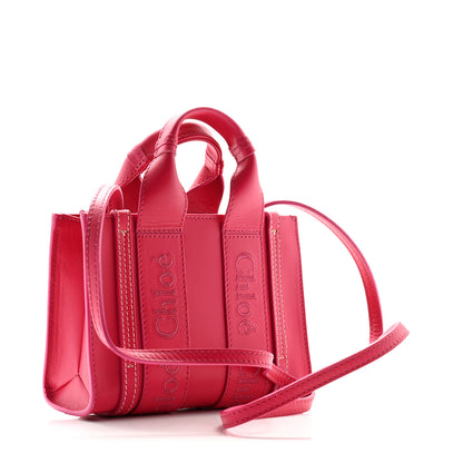 Chloe Calfskin Mini Woody Ribbon Tote Fizzy Pink 3 of 16