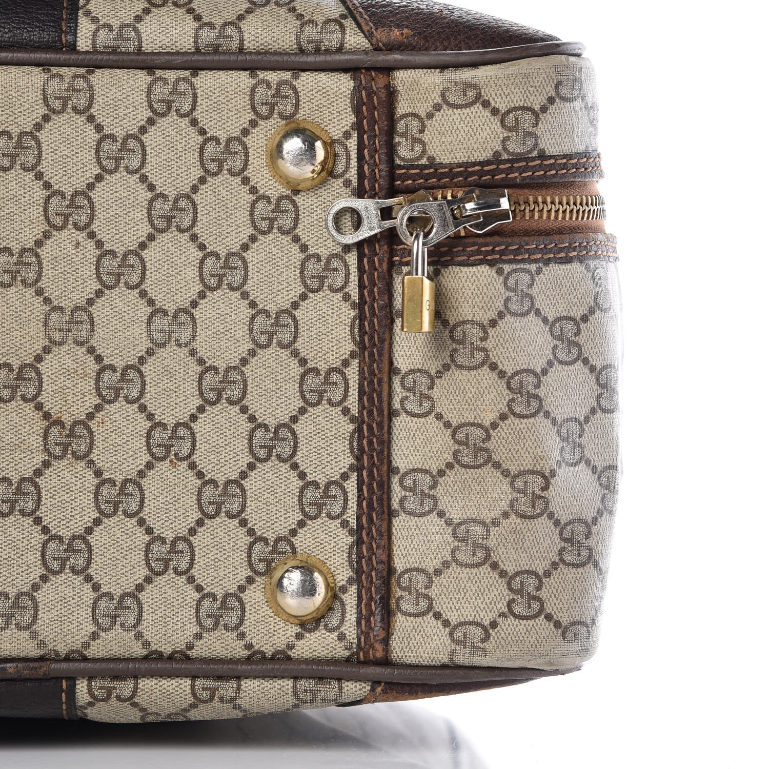 Gucci Monogram Joy Suitcase Luggage Brown 11 of 34