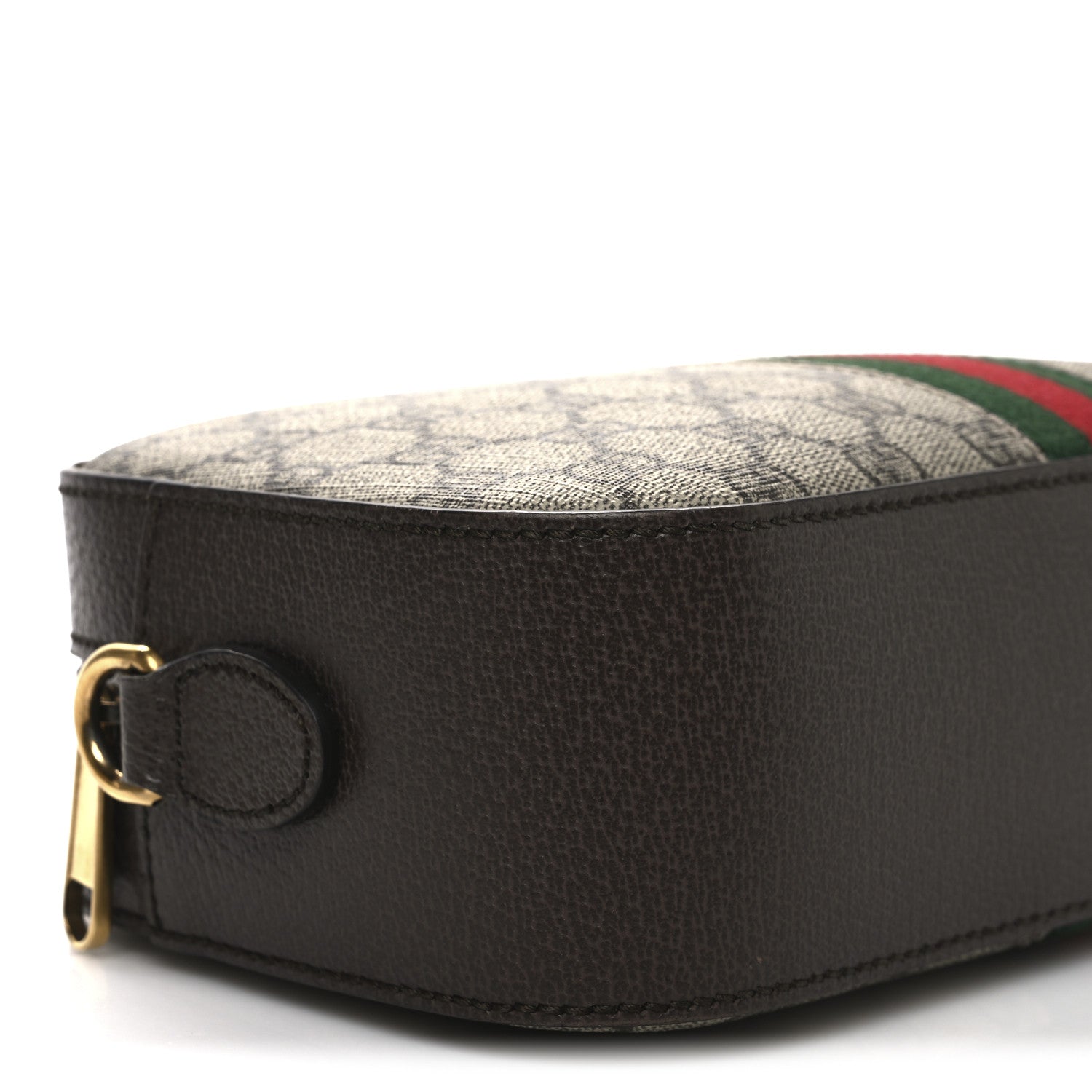 Gucci GG Supreme Monogram Textured Dollar Calfskin Web Ophidia Small Crossbody Bag Beige Ebony New Acero 9 of 10