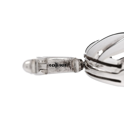 David Yurman Sterling Silver Sculpted Cable Oval Locket Amulet Pendant 5 of 6