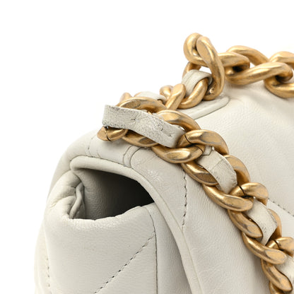 Chanel Lambskin Quilted Medium Chanel 19 Flap White 13 of 13