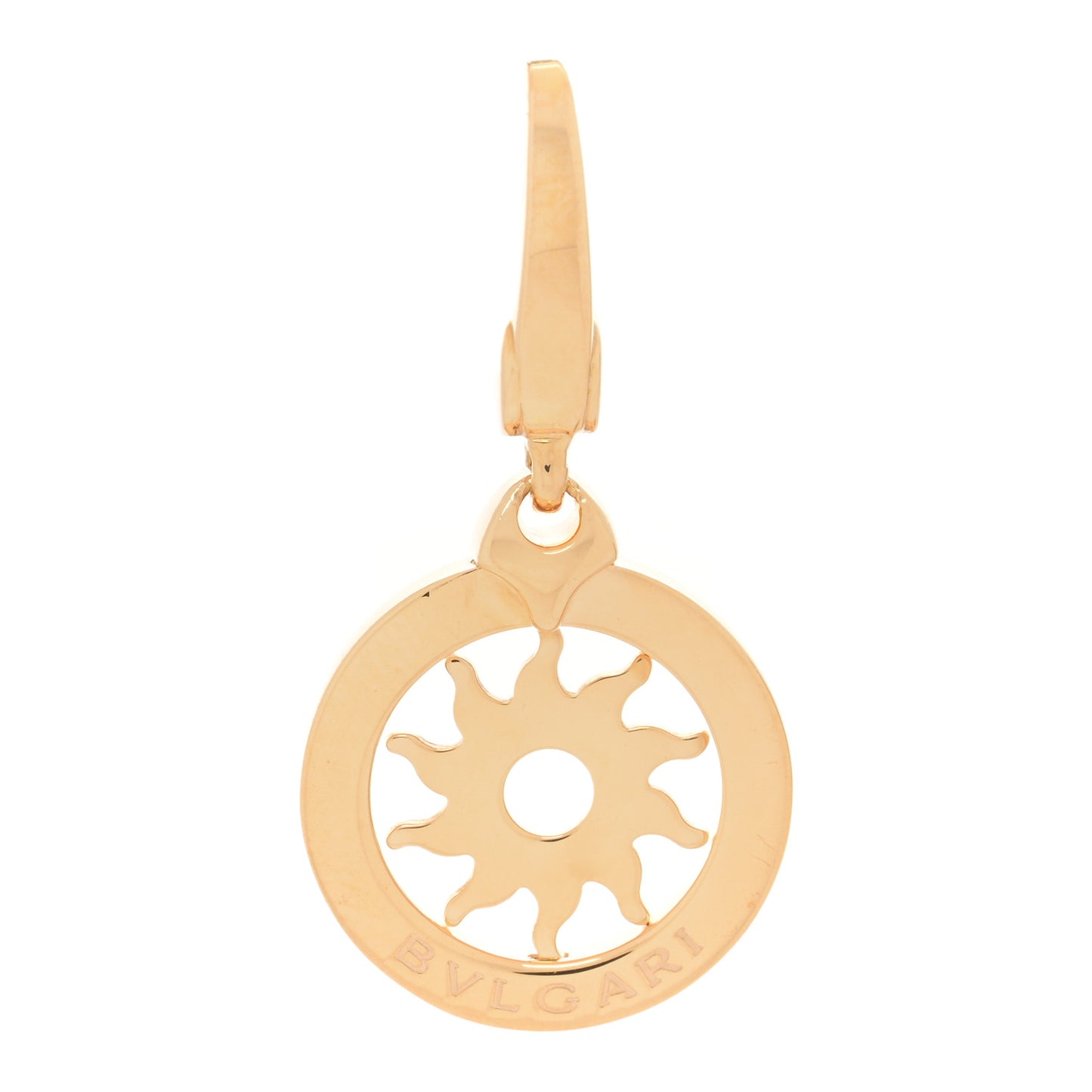 18K Yellow Gold Tondo Sole Charm Pendant