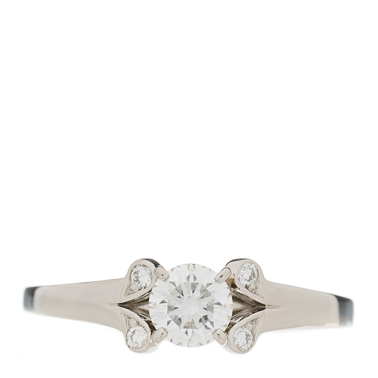 Cartier Platinum Diamond .30ct Ballerine Solitaire Engagement Ring 47 4 1 of 4