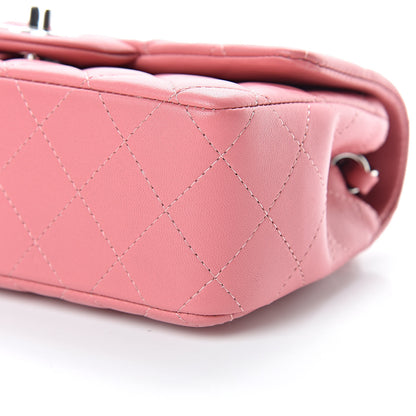 Chanel Lambskin Quilted Mini Rectangular Flap Pink 10 of 11