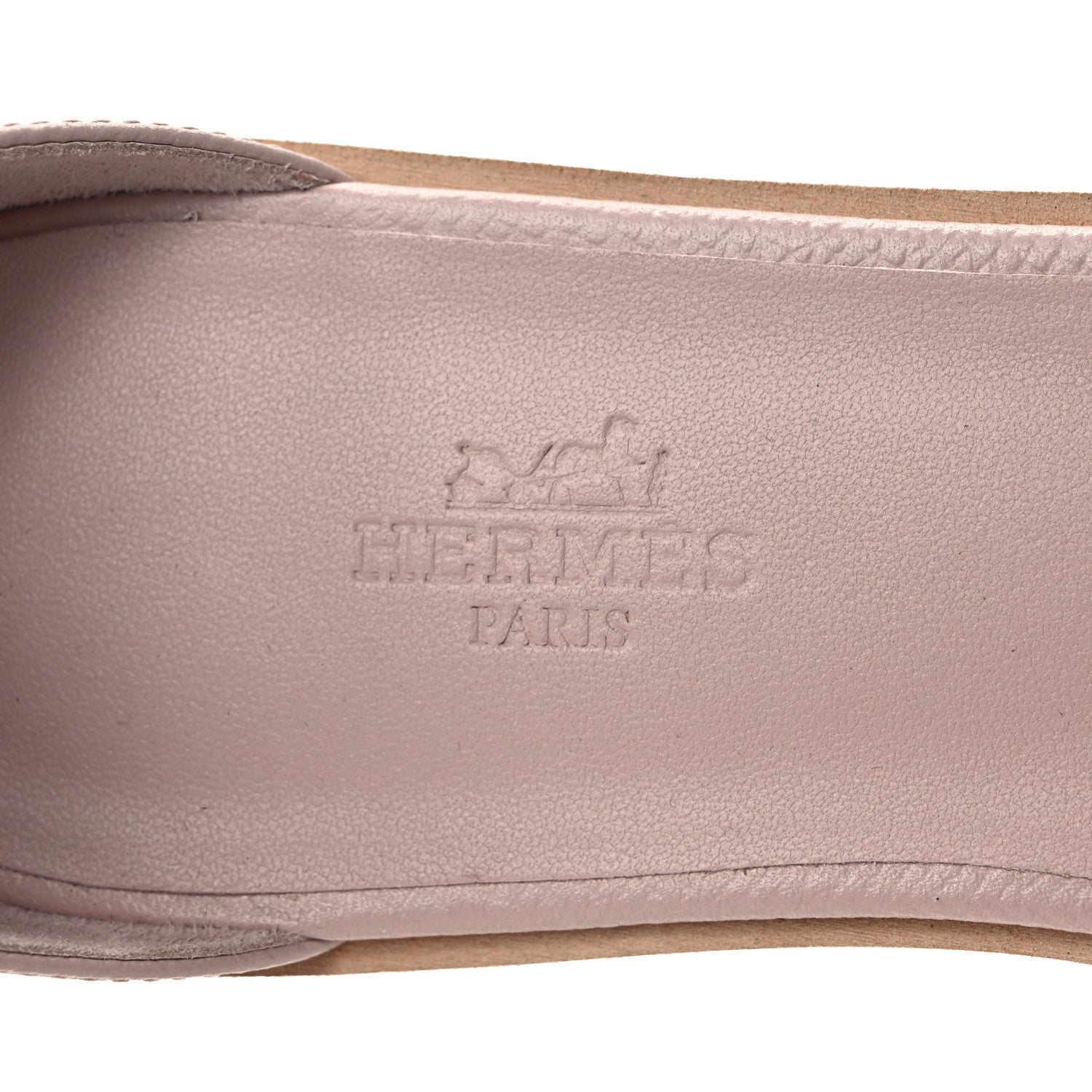 Hermes Epsom Santorini Sandals 38 Rose Porcelaine 7 of 9