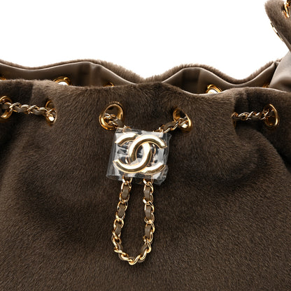 Chanel Pony Hair Mini Chanel 25 Handbag Dark Khaki 14 of 20