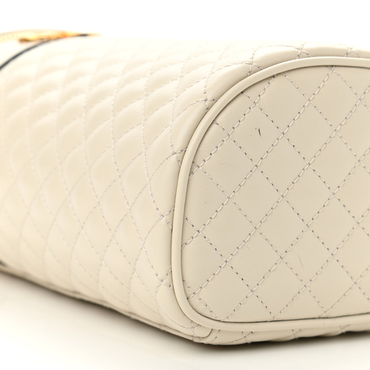 Calfskin Trapuntata Zumi Belt Bag Off White