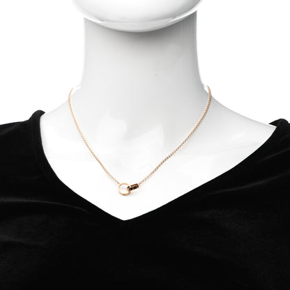 Cartier 18K Pink Gold Interlocking LOVE Necklace 2 of 5