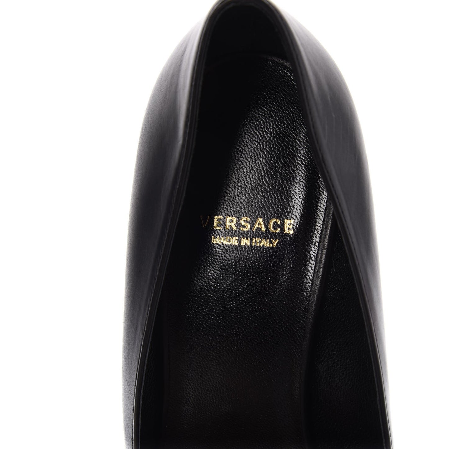 Calfskin Palazzo Kitten Pumps 39.5 Black