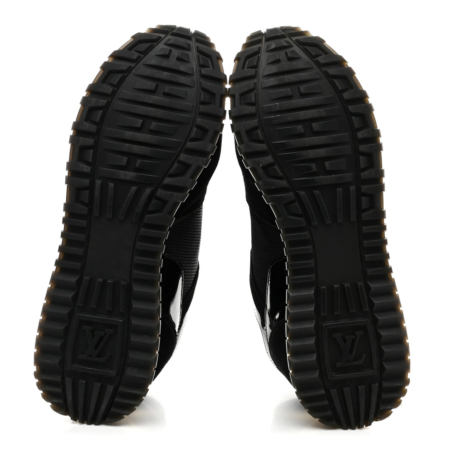 Suede Monogram Run Away Sneakers 38 Black