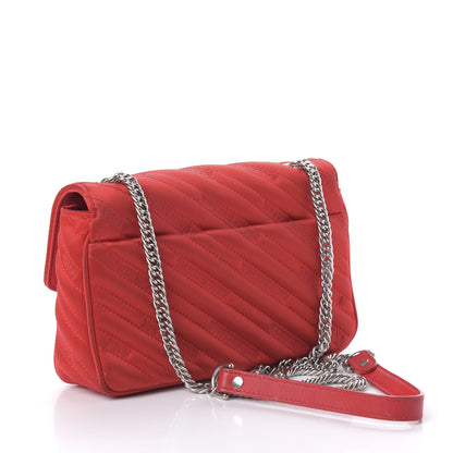 Balenciaga Satin Jacquard Logo Matelasse S BB Round Shoulder Bag Red 3 of 12