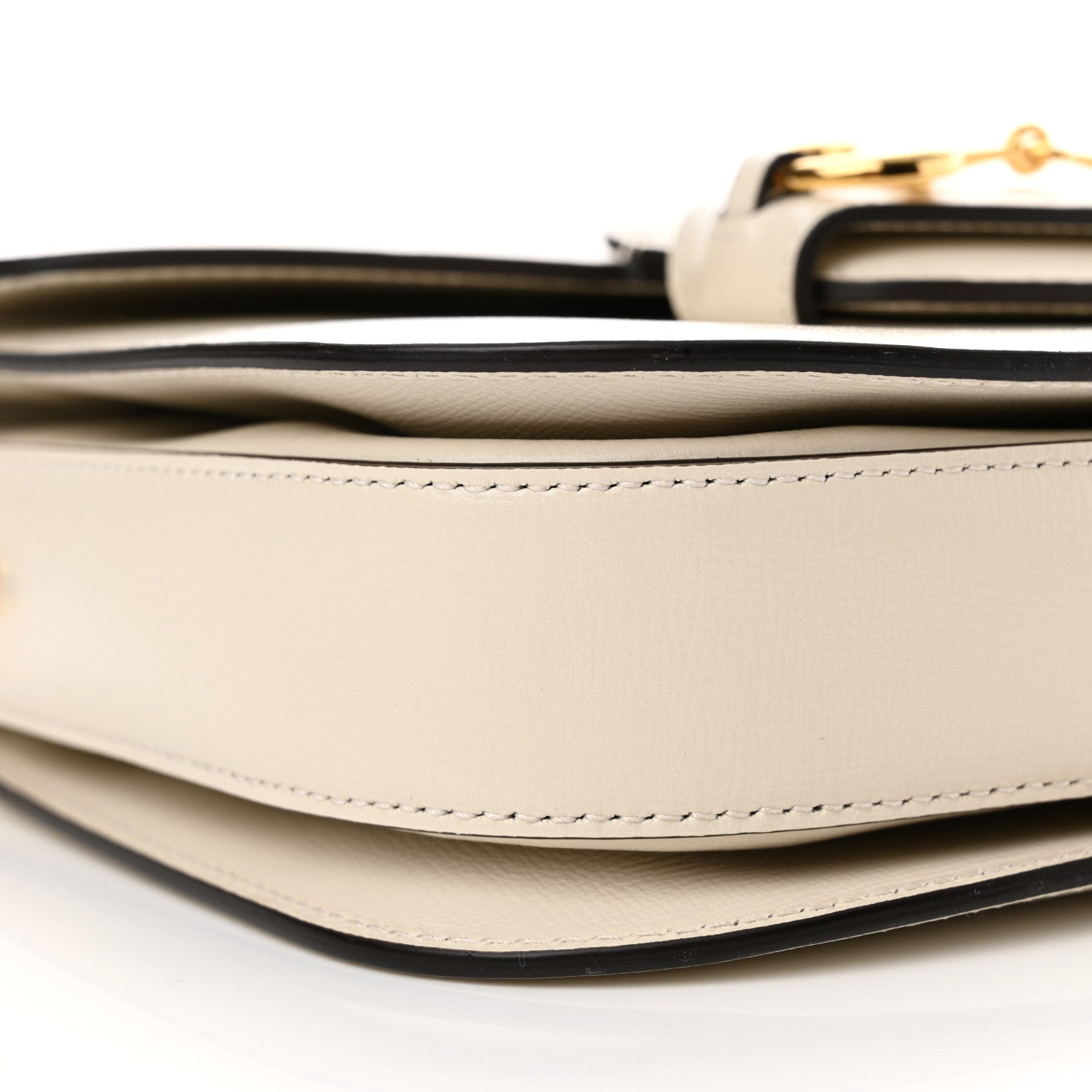 Gucci Azalea Calfskin Horsebit 1955 Shoulder Bag Mystic White 9 of 10