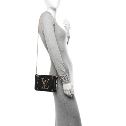 Louis Vuitton Monogram Giant Jungle Pochette Double Zip Black 3 of 12