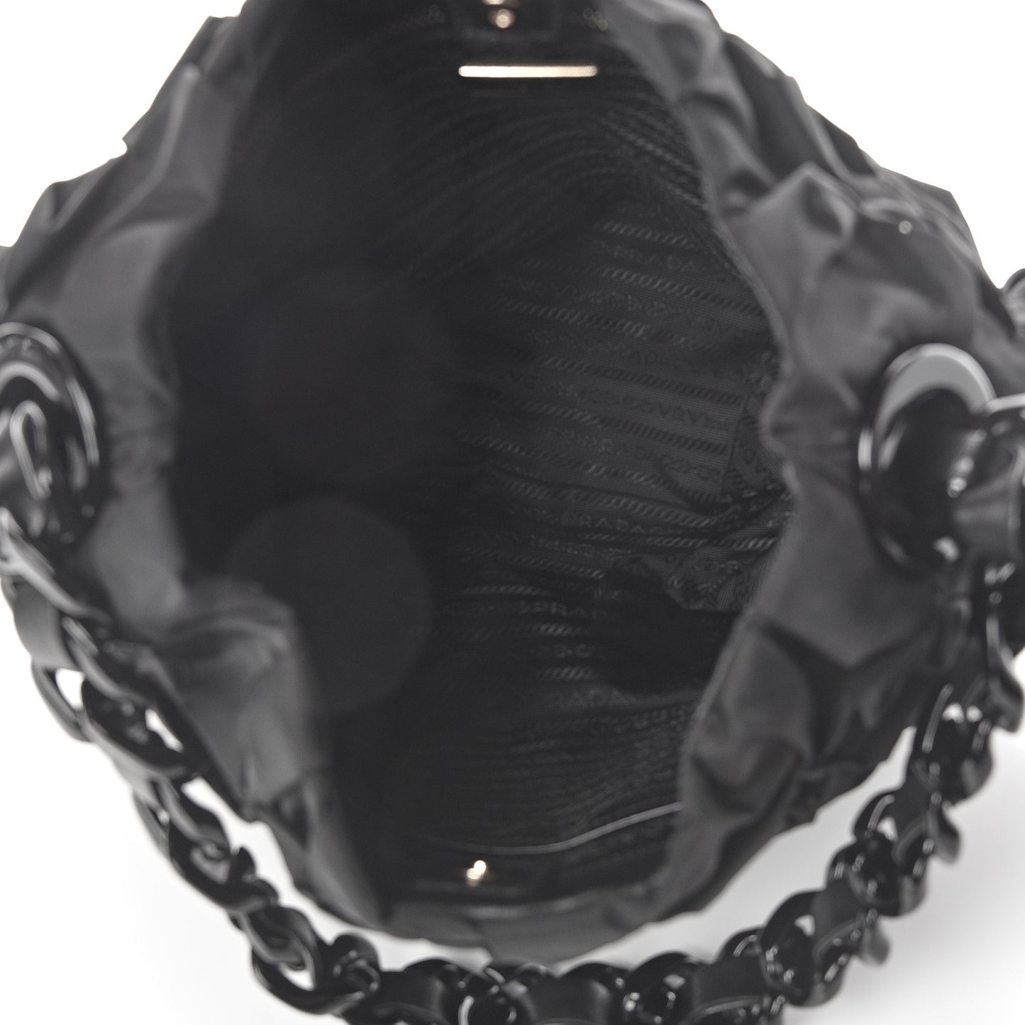 Tessuto Nylon Origami Pleated Hobo Black