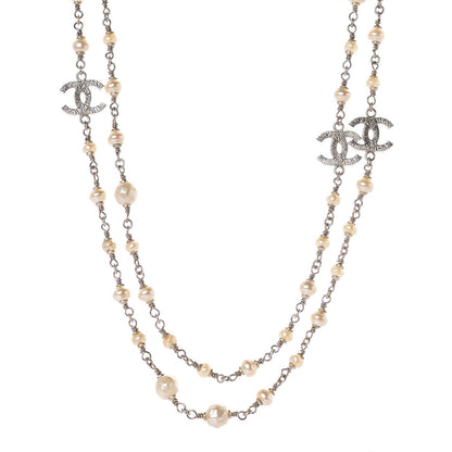 Chanel Pearl CC Long Necklace Gold 1 of 4