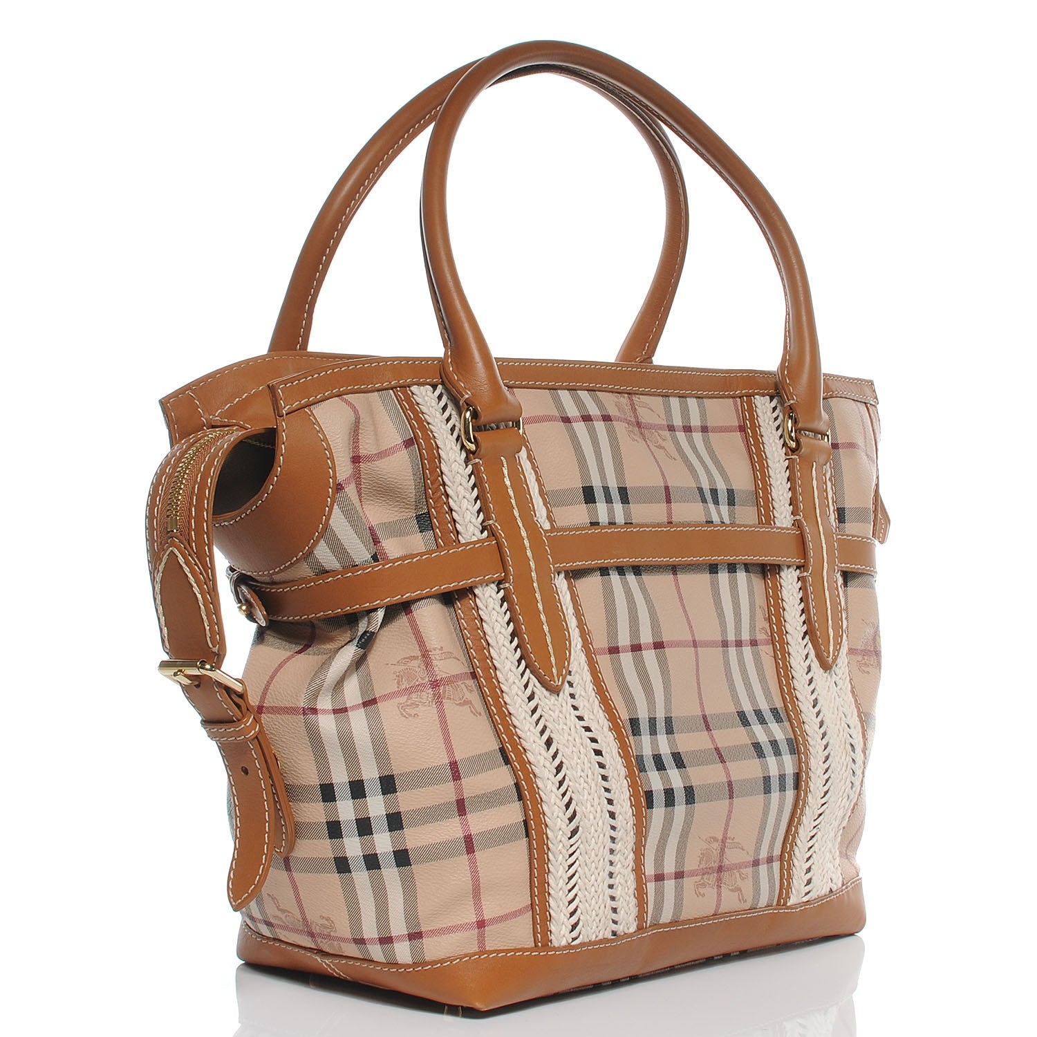 Burberry Haymarket Check Rope Medium Montgomery Tote 3 of 10