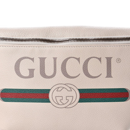Gucci Grained Calfskin Logo Belt Bag White 8 of 10