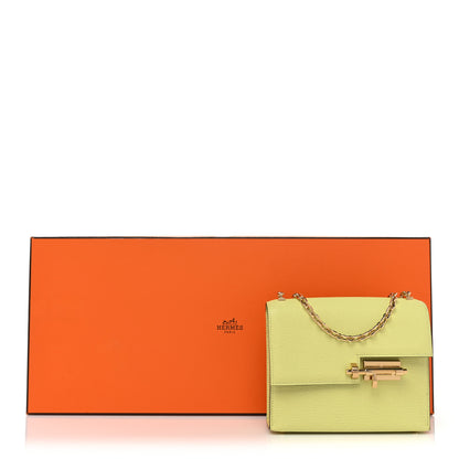 Hermes Chevre Mysore Mini Verrou Chaine Bag Jaune Bourgeon 11 of 11