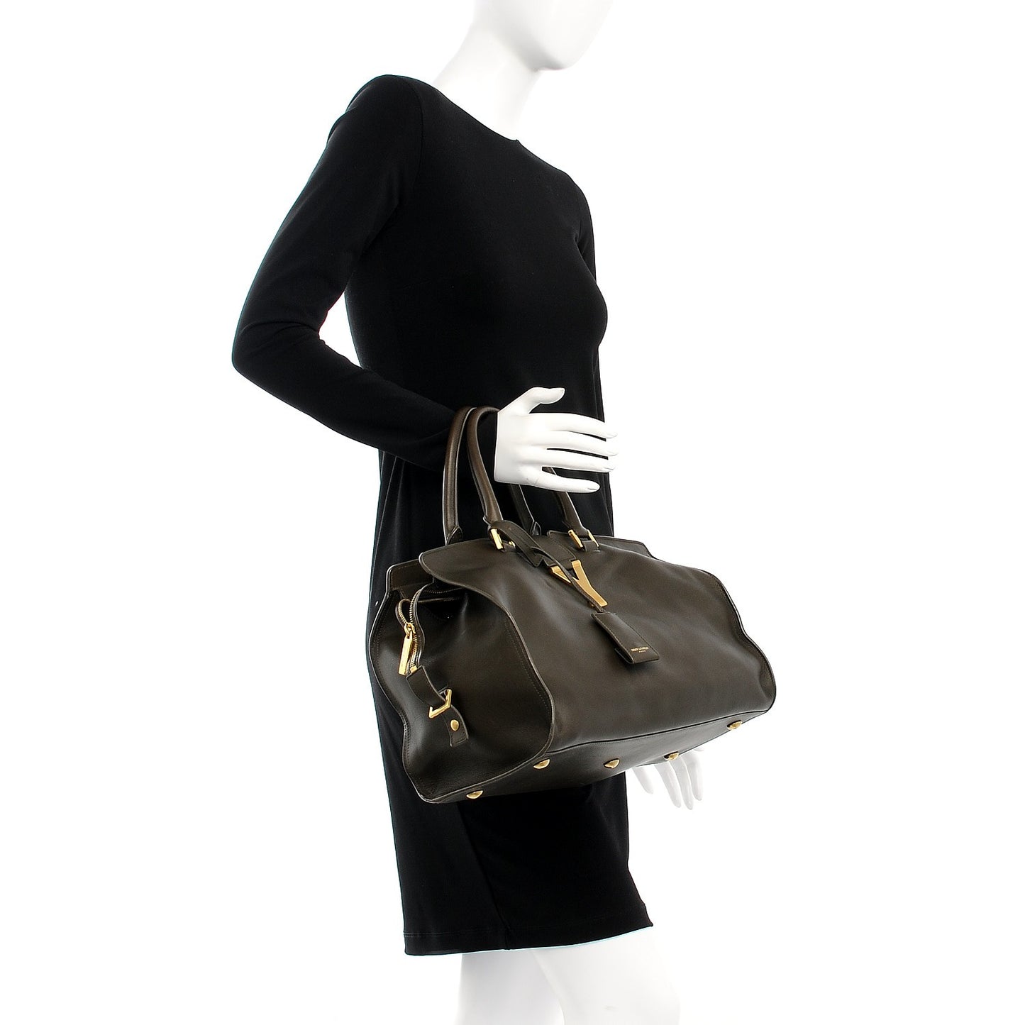 Calfskin Medium Classic Y Cabas Earth