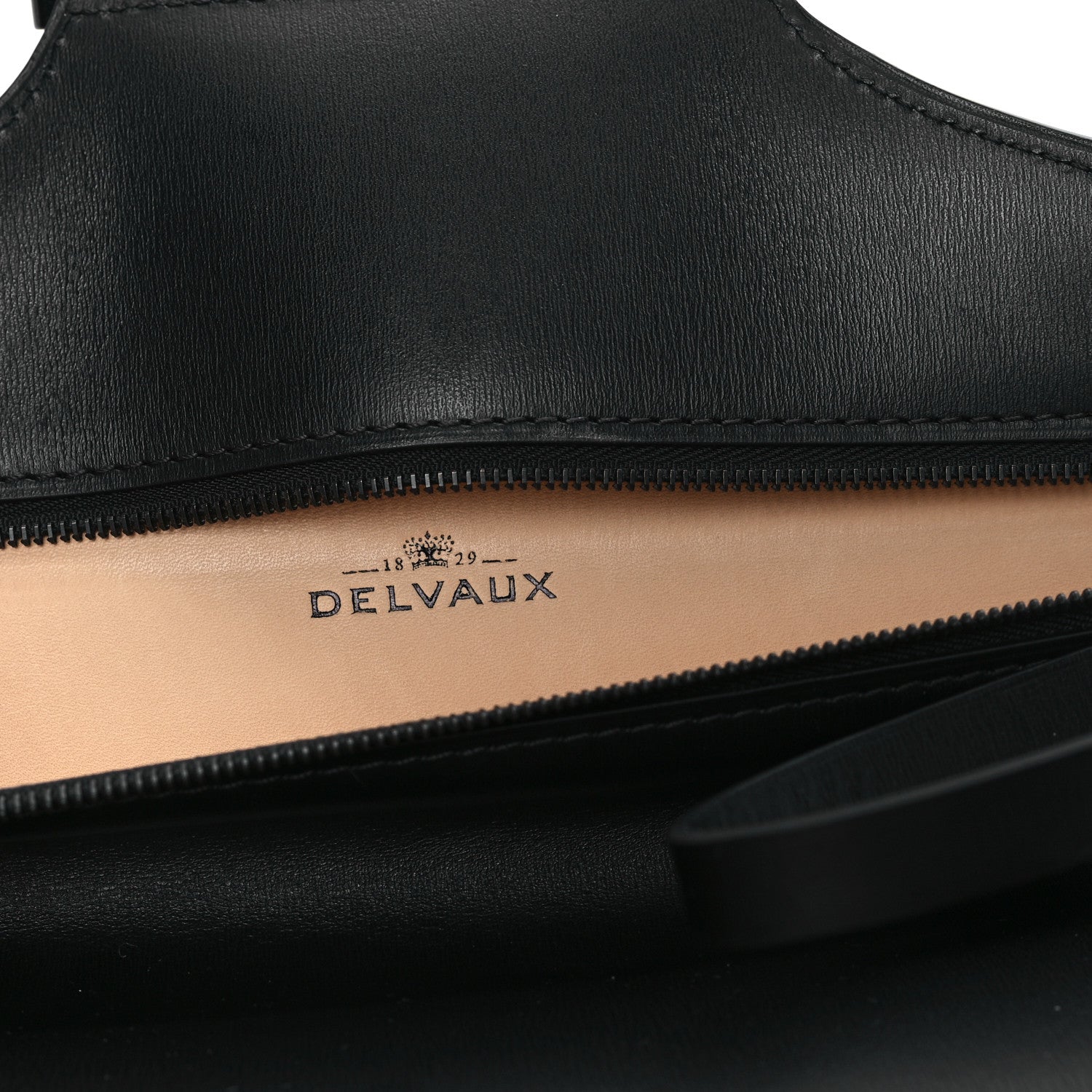 Delvaux Box Calfskin Double Je Clutch Black 8 of 11