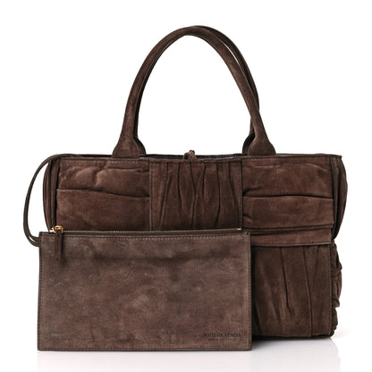Bottega Veneta Suede Foulard Intrecciato Small Arco Tote Brownie 3 of 12