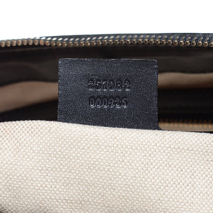 Gucci Monogram Vintage Web Medium Half Moon Hobo Navy 7 of 9