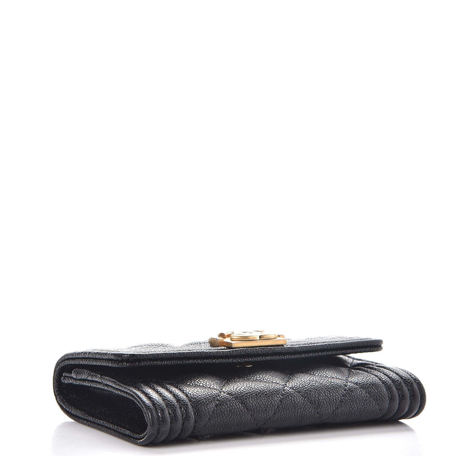 Chanel Caviar Quilted Boy Flap Card Holder Black 4 of 9