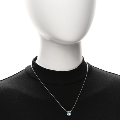 David Yurman Sterling SIlver Diamond Blue Topaz 7mm Petite Chatelaine Pave Bezel Pendant Necklace 2 of 4