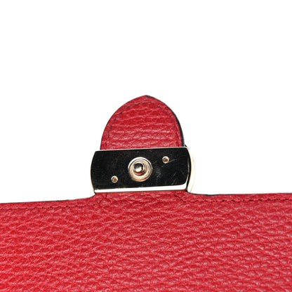 Gucci Dollar Calfskin Interlocking G Chain Wallet Red 11 of 12