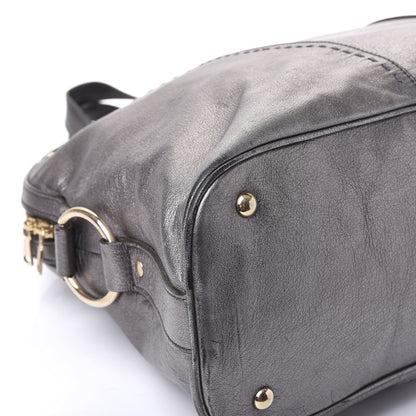 Saint Laurent Metallic Calfskin Oversized Muse Silver 5 of 12