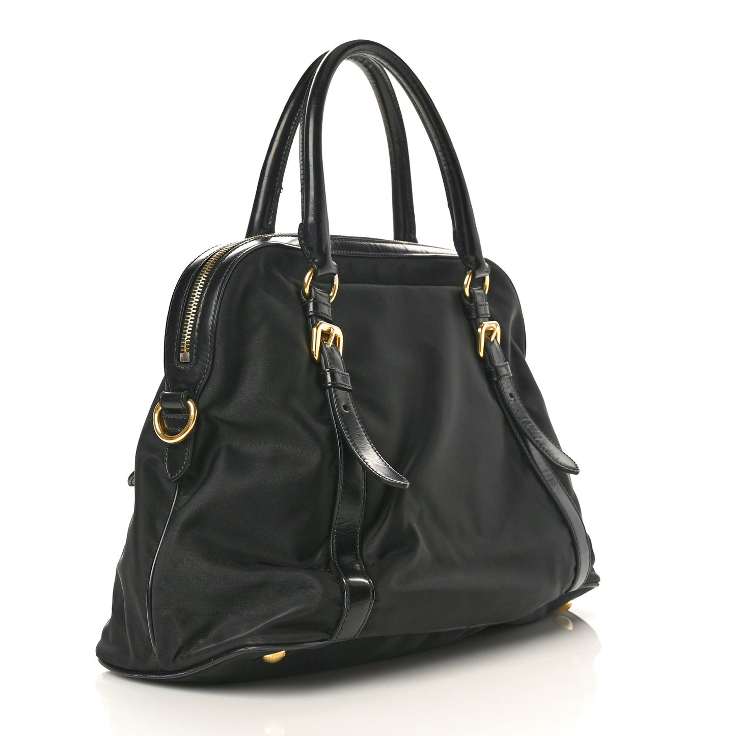 Tessuto Nylon Soft Calf Tote Black