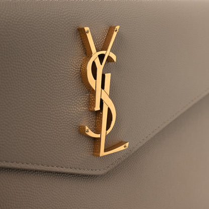 Saint Laurent Grain De Poudre Uptown Pouch Dark Beige 9 of 9